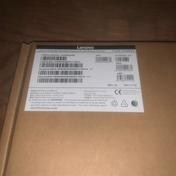 Lenovo 4X30M39458 Combo Wl Keyboard - Picture 6 of 6